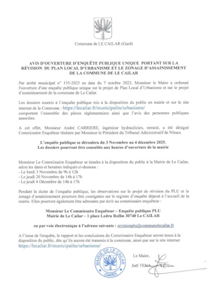 avis_affichage Le Cailar